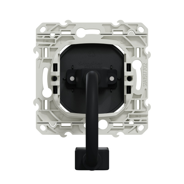 Prise HDMI Anthracite Type A Odace Schneider Electric - Prise Femelle - Câble Femelle Arrière
