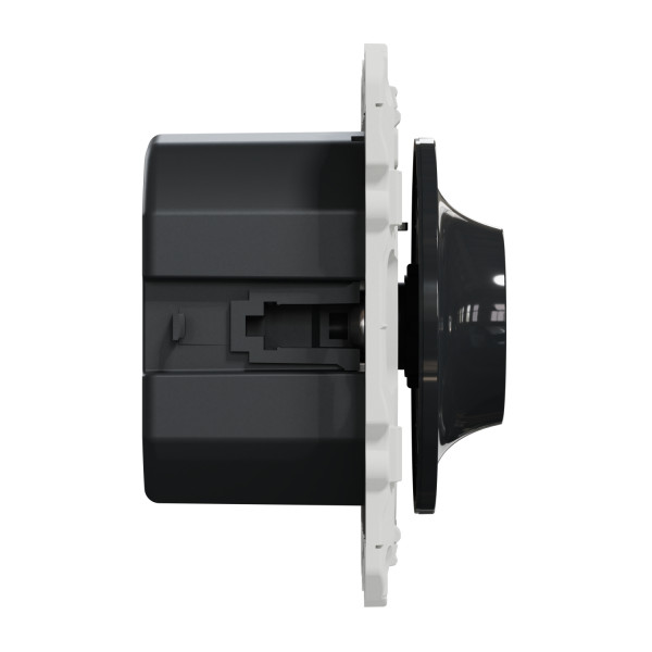 Interrupteur variateur rotatif anthracite Schneider Odace LED 3 à 100W 2 ou 3 fils 