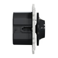 Interrupteur variateur rotatif anthracite Schneider Odace LED 3 à 100W 2 ou 3 fils 