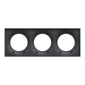 Plaque anthracite Schneider Odace Styl 3 postes entraxe 71mm horizontal ou vertical