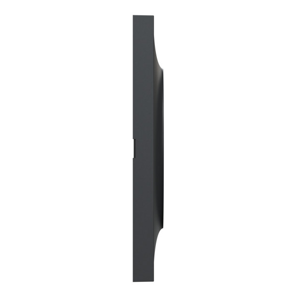 Plaque anthracite Schneider Odace Styl 4 postes entraxe 71mm horizontal ou vertical