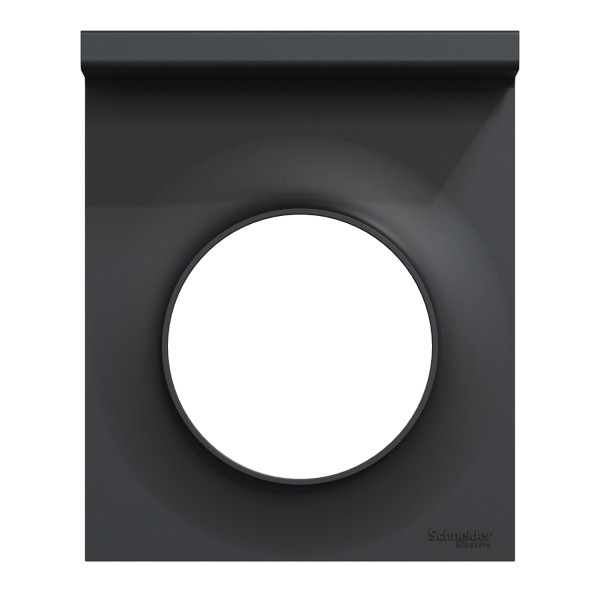 Plaque anthracite avec support téléphone Schneider Odace Styl Pratic 1 poste