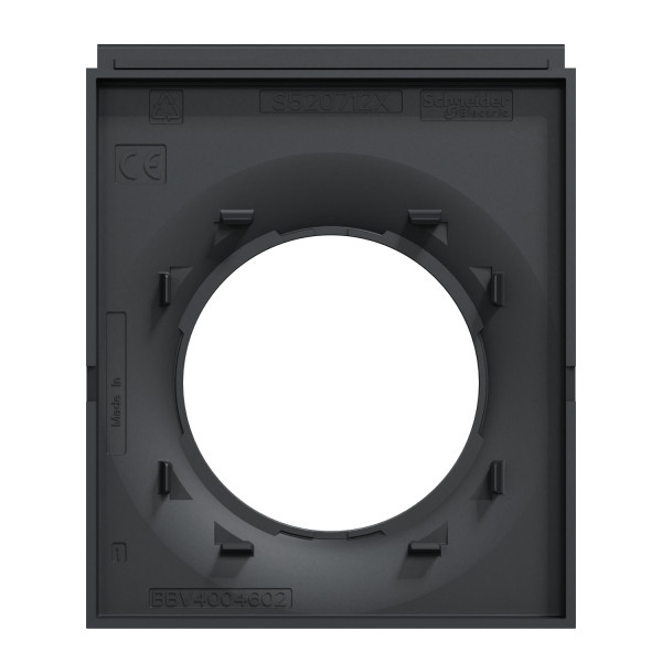 Plaque anthracite avec support téléphone Schneider Odace Styl Pratic 1 poste