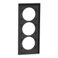 Plaque de Finition Anthracite 3 Postes Odace Styl Schneider Electric - Entraxe 57 mm - Verticale