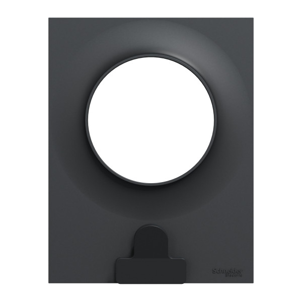 Plaque anthracite avec pince multi-usage Schneider Odace Styl Pratic 1 poste
