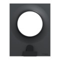 Plaque anthracite avec pince multi-usage Schneider Odace Styl Pratic 1 poste
