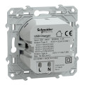 Prise chargeur USB cobalt Schneider Odace type A 7,5W et C 45W forte puissance
