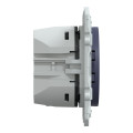 Prise chargeur USB cobalt Schneider Odace type A 7,5W et C 45W forte puissance