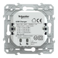 Prise chargeur USB cobalt Schneider Odace type C 65W forte puissance