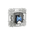 Odace, prise rj45 cobalt, grade 3 (multimédia) cat. 6 stp, à vis