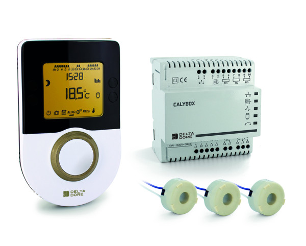 Gestionnaire d'énergie 2 zones Delta Dore Calybox 1020 WT avec indicateur de consommations