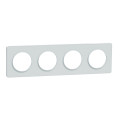 Plaque blanche recyclée Schneider Odace Styl 4 postes entraxe 71mm horizontal ou vertical