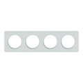 Plaque blanche recyclée Schneider Odace Styl 4 postes entraxe 71mm horizontal ou vertical