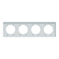 Plaque blanche recyclée Schneider Odace Styl 4 postes entraxe 71mm horizontal ou vertical