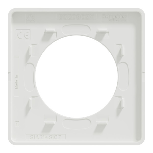 Plaque blanche Schneider Odace Touch 1 poste RAL9003