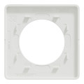 Odace kvardrat - plaque de finition 1 poste - perle/blanc