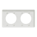 Plaque blanche Schneider Odace Touch 2 postes horizontal/vertical entraxe 71mm