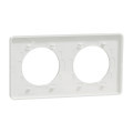 Odace kvardrat, plaque craie/blanc 2 postes horiz. ou vert. entraxe 71mm