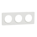 Plaque blanche Schneider Odace Touch 3 postes entraxe 71mm