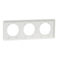 Plaque blanche Schneider Odace Touch 3 postes entraxe 71mm