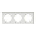 Odace kvardrat, plaque perle/blanc 3 postes horiz. ou vert. entraxe 71mm