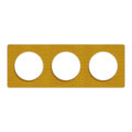 Odace kvardrat, plaque ocre/blanc 3 postes horiz. ou vert. entraxe 71mm