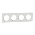Plaque blanche Schneider Odace Touch 4 postes entraxe 71mm
