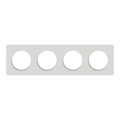 Plaque blanche Schneider Odace Touch 4 postes entraxe 71mm