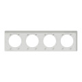 Plaque blanche Schneider Odace Touch 4 postes entraxe 71mm