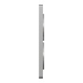 Plaque aluminuim Schneider Odace Touch 2 postes verticale entraxe 57mm
