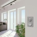 Plaque aluminuim Schneider Odace Touch 2 postes verticale entraxe 57mm