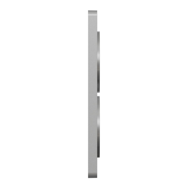 Plaque ardoise avec liseré aluminuim Schneider Odace Touch 2 postes verticaux entraxe 57mm