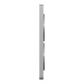 Plaque ardoise avec liseré aluminuim Schneider Odace Touch 2 postes verticaux entraxe 57mm
