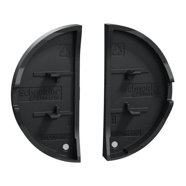 2 Demi-Enjoliveurs Anthracite Odace Schneider Electric - Livré Sans LED