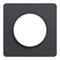 Plaque anthracite Schneider Odace Touch 1 poste