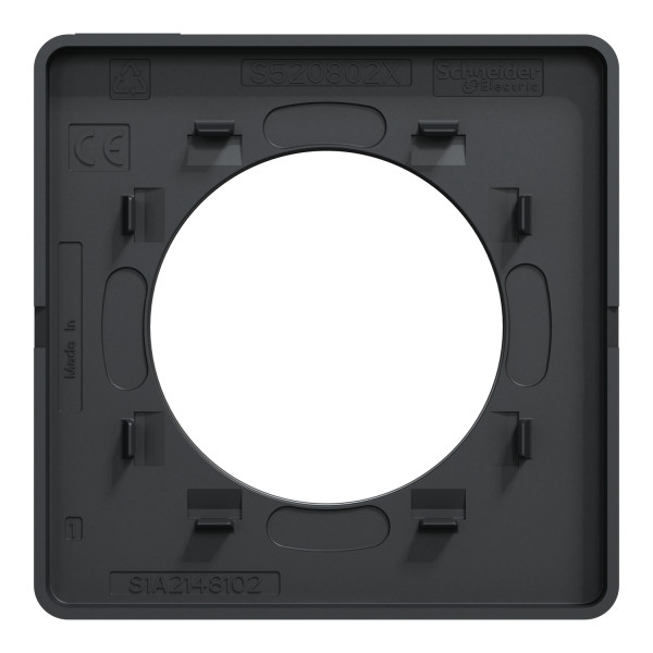 Plaque anthracite Schneider Odace Touch 1 poste