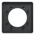 Plaque aluminium brossé liseré anthracite Schneider Odace Touch 1 poste