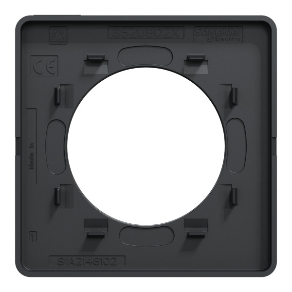 Odace kvardrat- plaque de finition 1 poste - ombre/ant