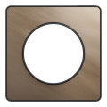 Plaque bronze brossé liseré anthracite Schneider Odace Touch 1 poste