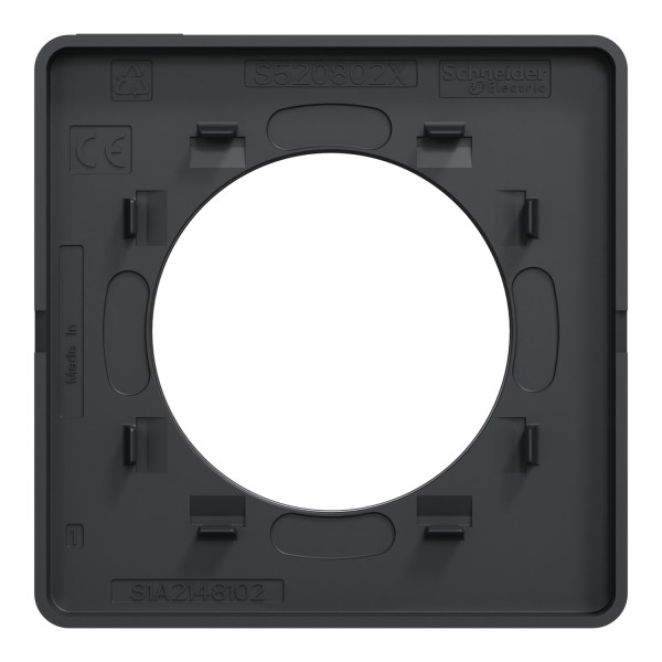 Plaque bronze brossé liseré anthracite Schneider Odace Touch 1 poste