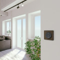 Plaque bronze brossé liseré anthracite Schneider Odace Touch 1 poste