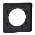 Plaque bois zebrano liseré anthracite Schneider Odace Touch 1 poste