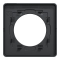 Plaque bois zebrano liseré anthracite Schneider Odace Touch 1 poste