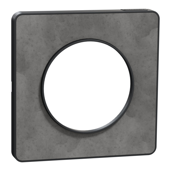 Plaque ardoise liseré anthracite Schneider Odace Touch 1 poste