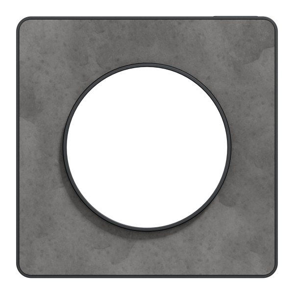 Plaque ardoise liseré anthracite Schneider Odace Touch 1 poste