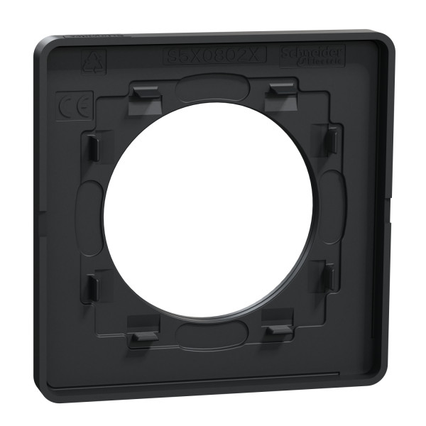 Plaque ardoise liseré anthracite Schneider Odace Touch 1 poste