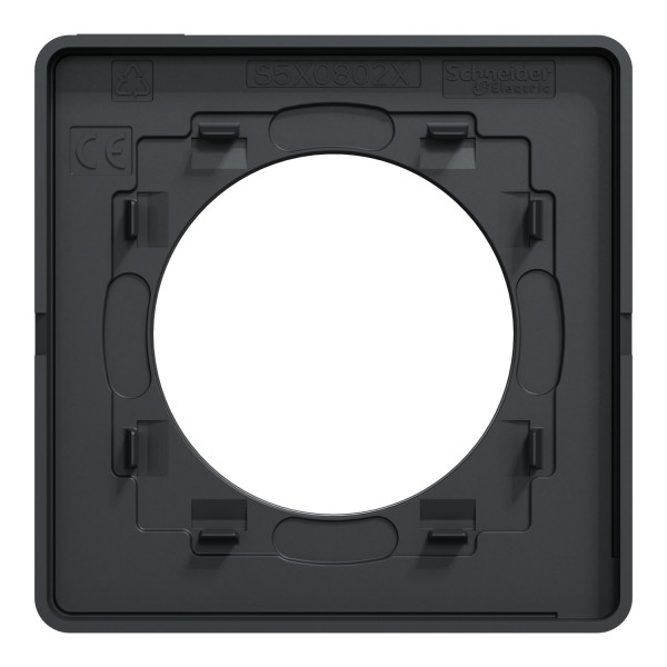 Plaque ardoise liseré anthracite Schneider Odace Touch 1 poste