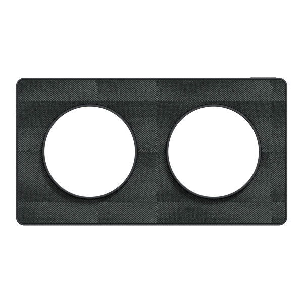 Odace kvardrat, plaque ombre/ant 2 postes horiz. ou vert. entraxe 71mm