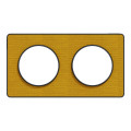 Odace kvardrat, plaque ocre/anth 2 postes horiz. ou vert. entraxe 71mm