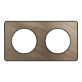 Plaque bronze brossé avec liseré anthracite Odace Touch Schneider 2 postes entraxe 71mm